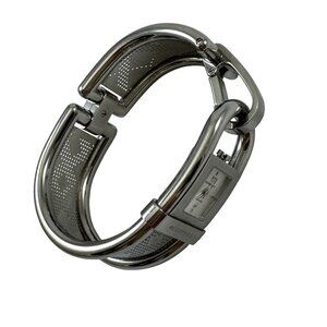 Burberry Shackle Cuff Ladies Bracelet Watch Stainless Steel BU4907 Needs Battery